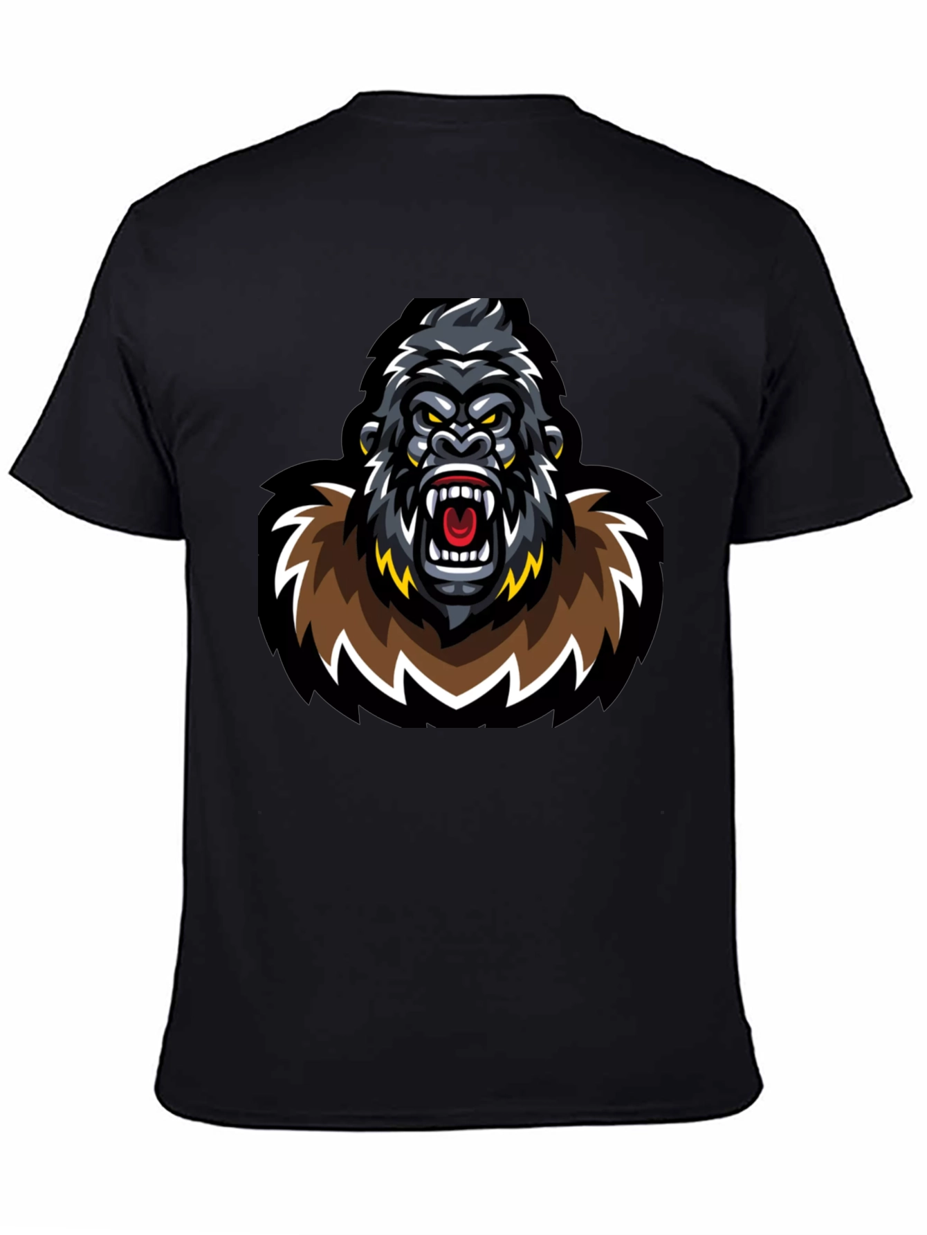Fierce Gorilla Graphic T-Shirt - Black