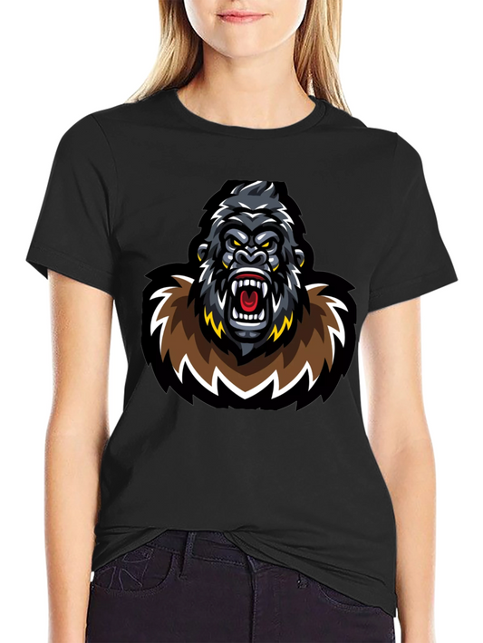 Fierce Gorilla Graphic T-Shirt - Black