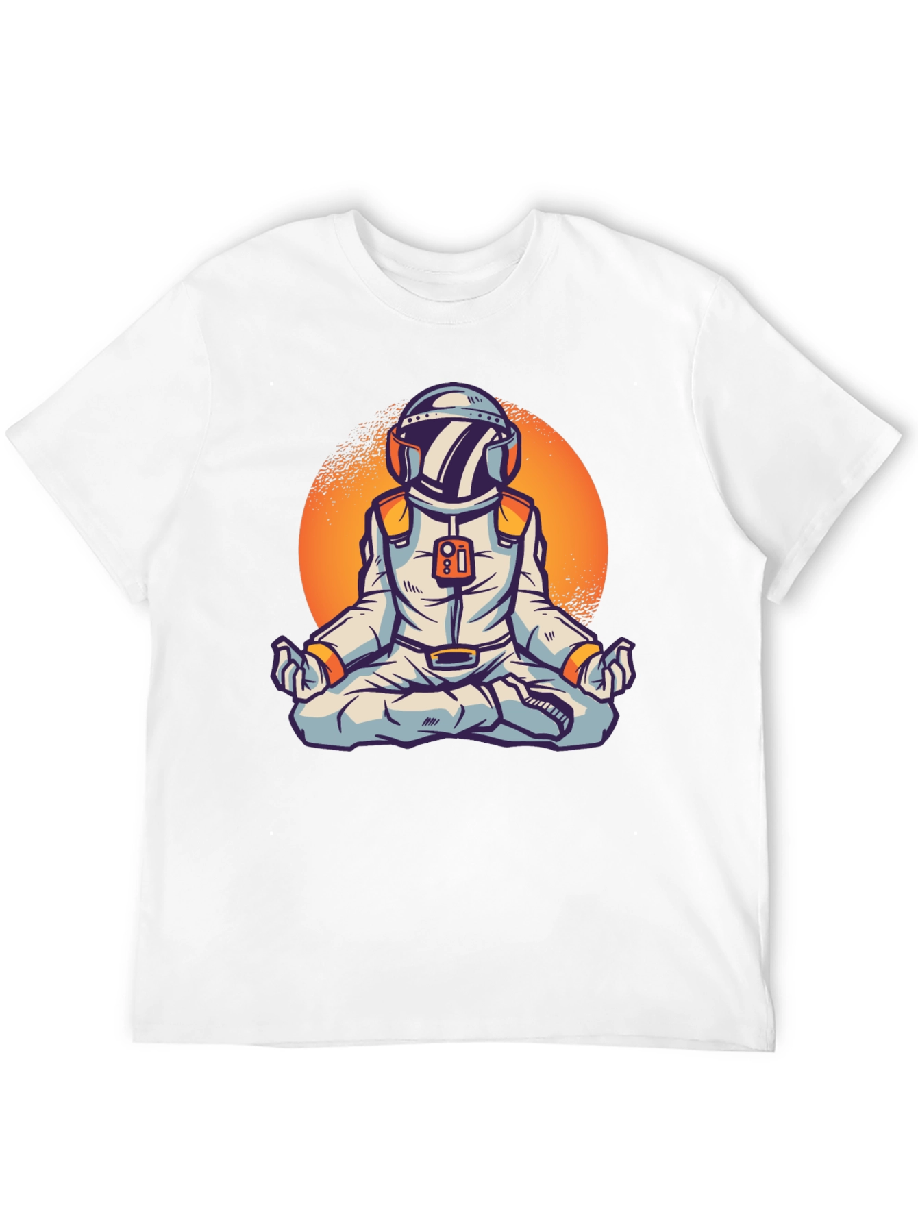 Meditating Astronaut Graphic Tee - Space Yogi T-Shirt