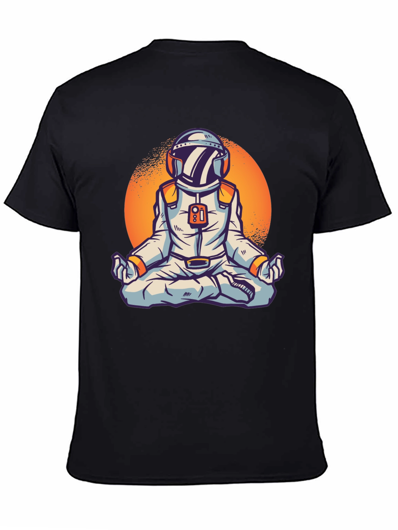 Meditating Astronaut Graphic Tee - Space Yogi T-Shirt