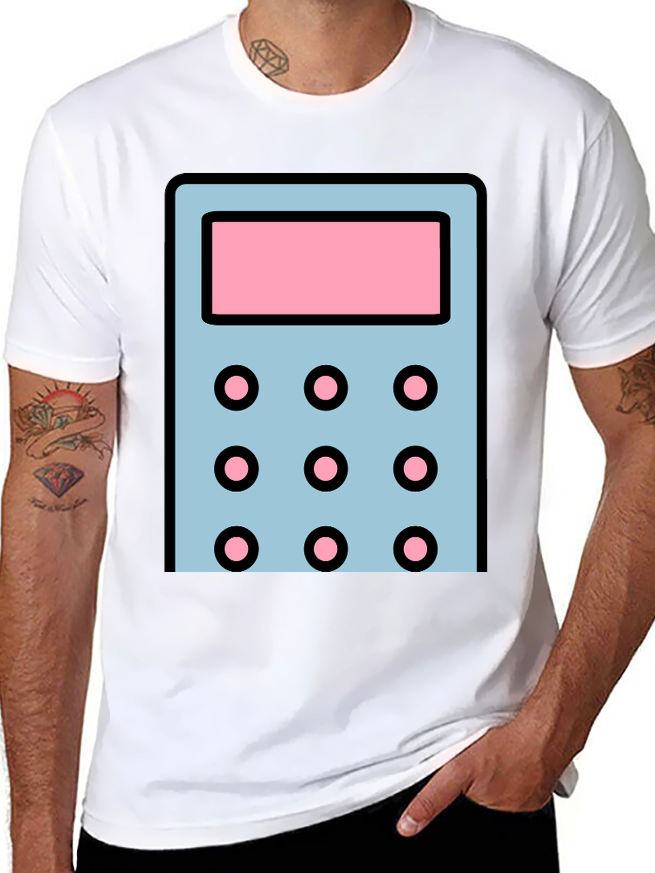 Calculator Graphic T-Shirt - Cool Math Design