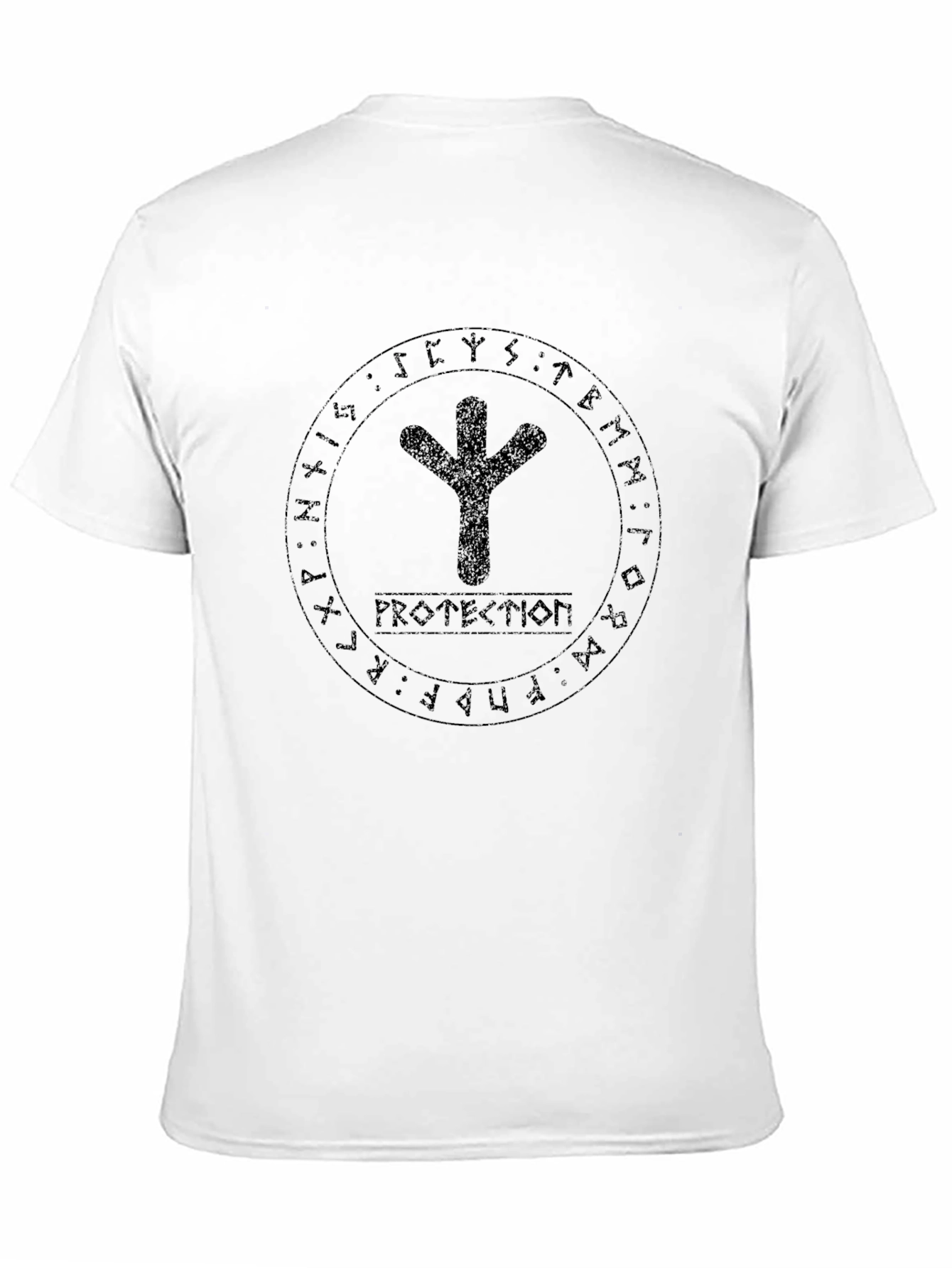 Rune Protection Graphic Tee - Norse Viking Symbol