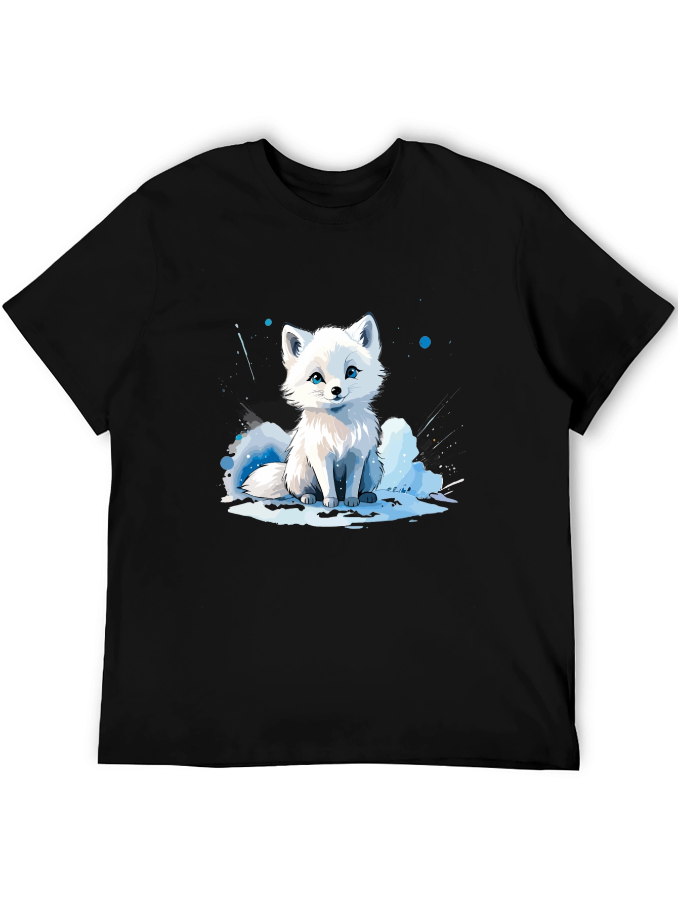 Arctic Fox Graphic Tee - Black Cotton Blend
