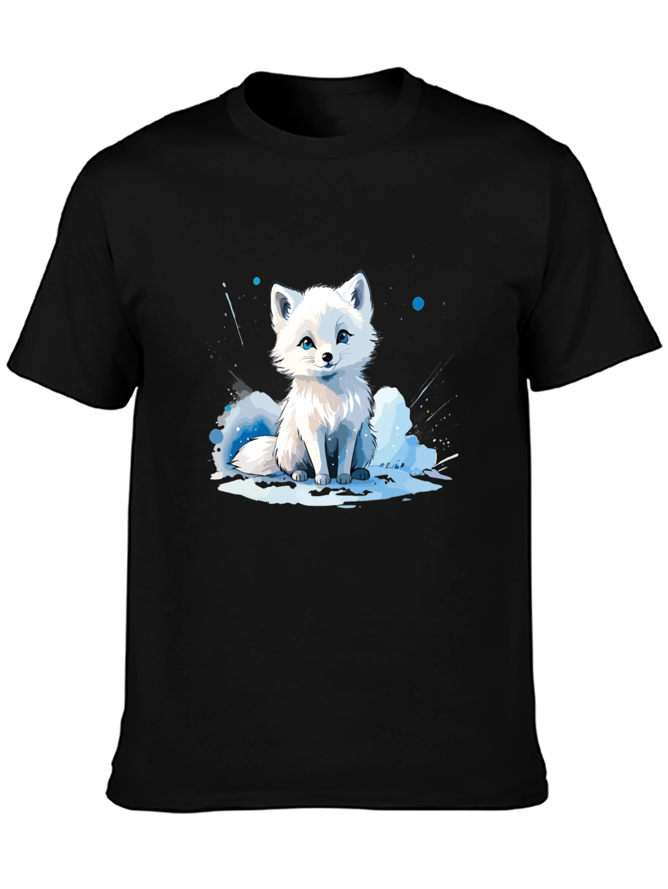 Arctic Fox Graphic Tee - Black Cotton Blend