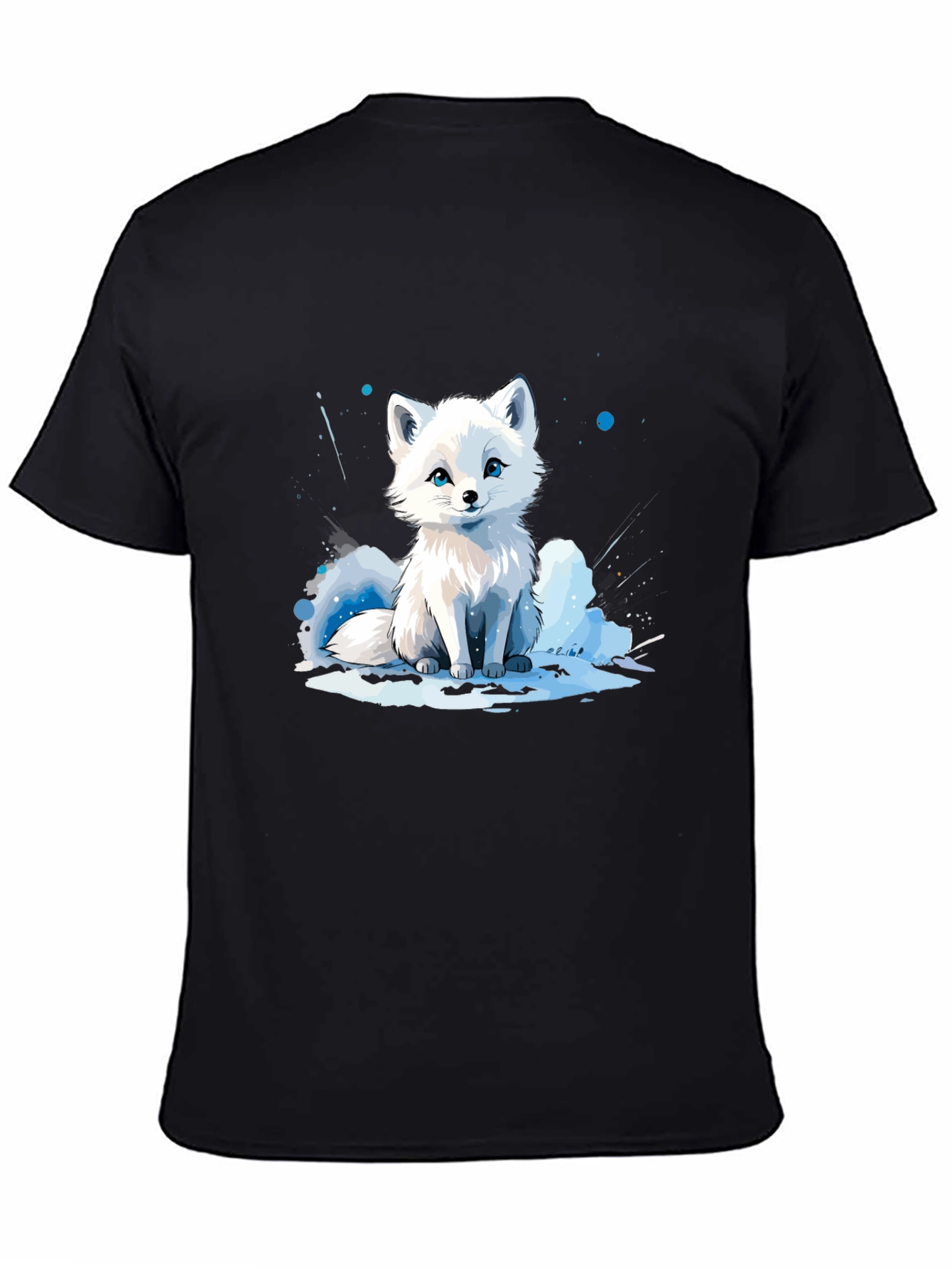 Arctic Fox Graphic Tee - Black Cotton Blend