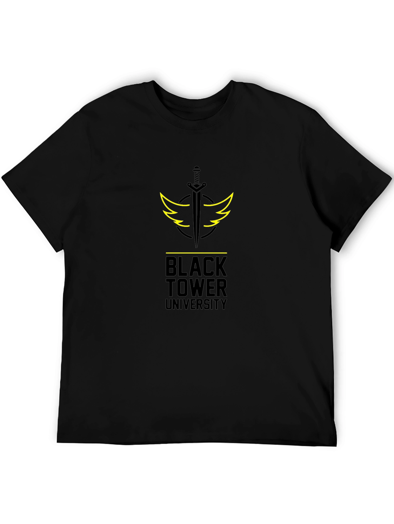 Black Tower University Graphic T-Shirt