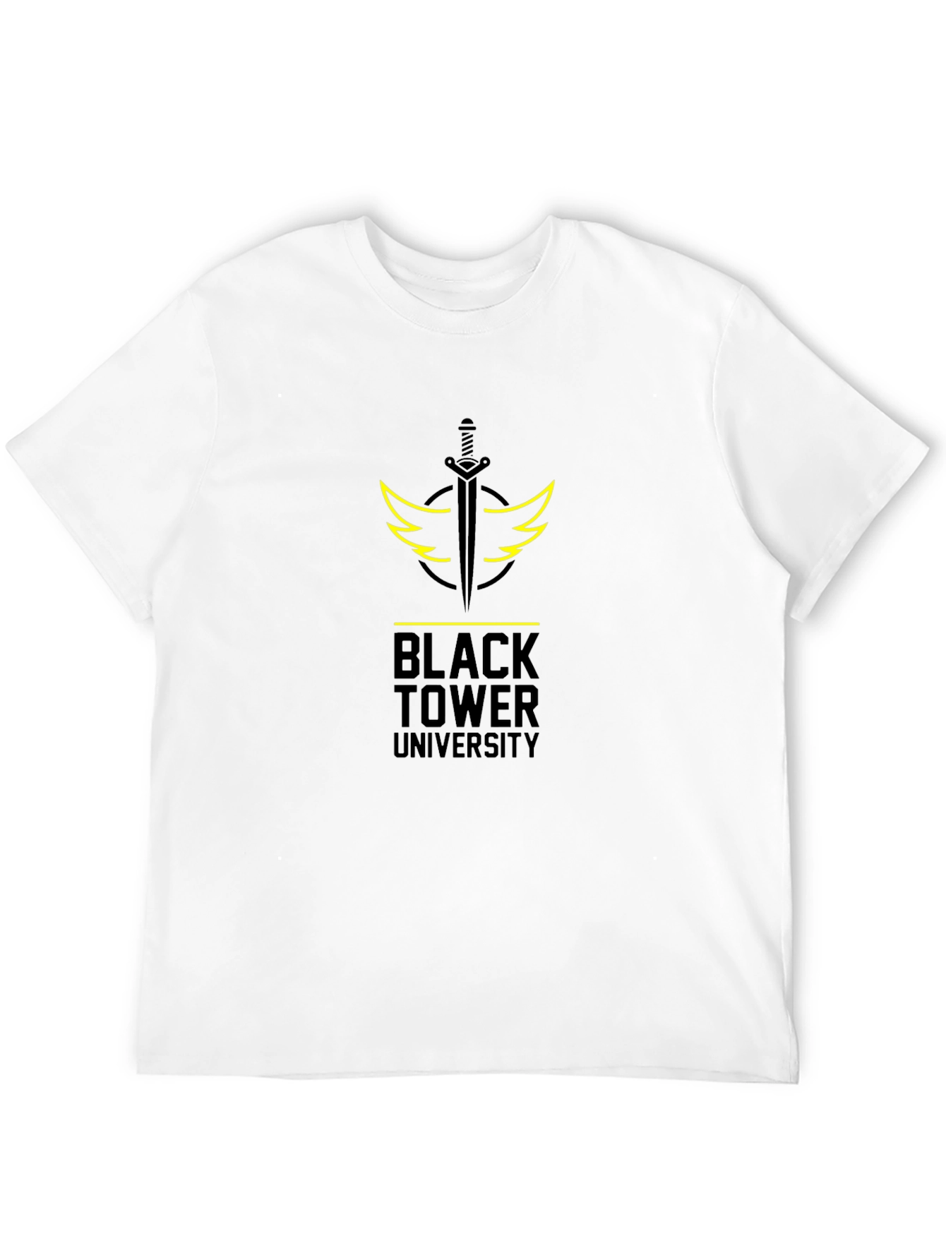 Black Tower University Graphic T-Shirt