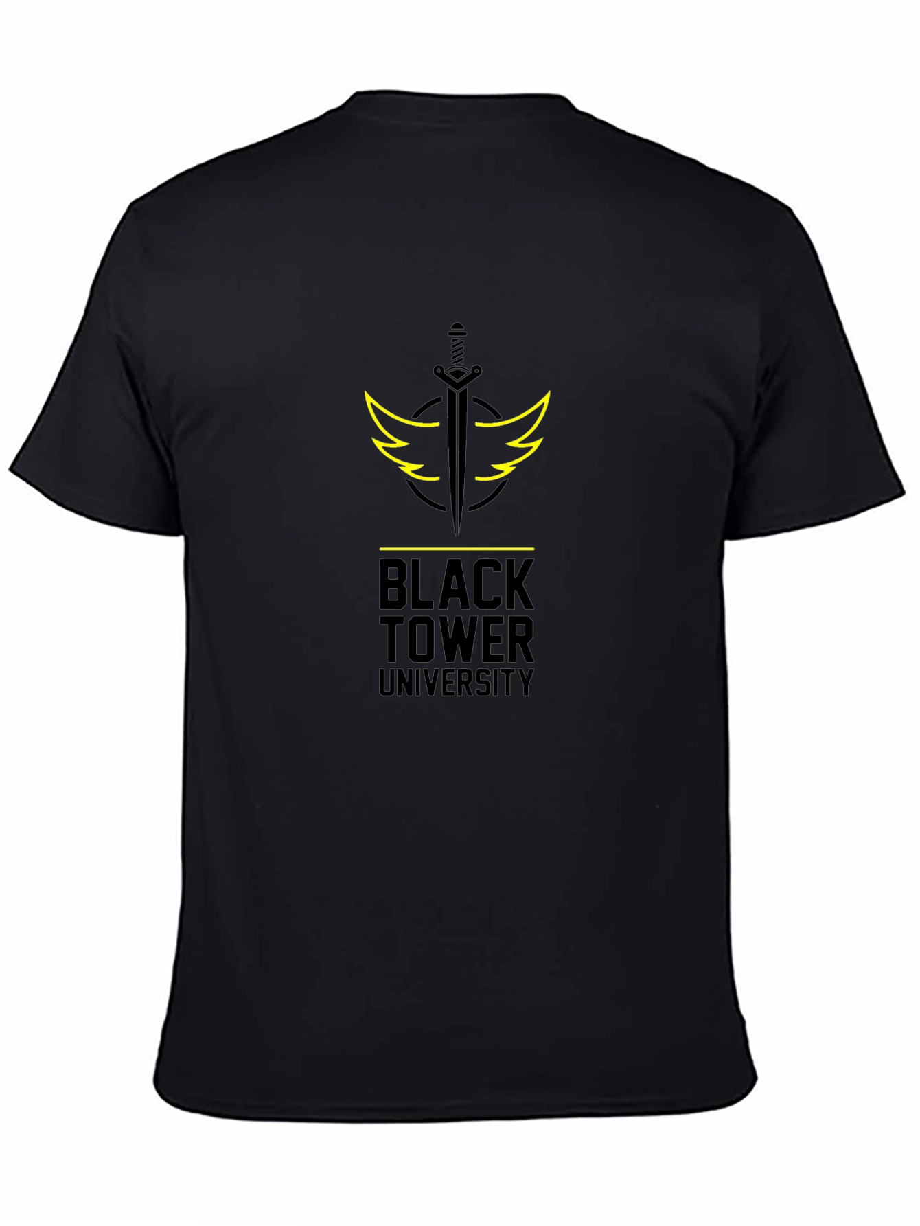 Black Tower University Graphic T-Shirt
