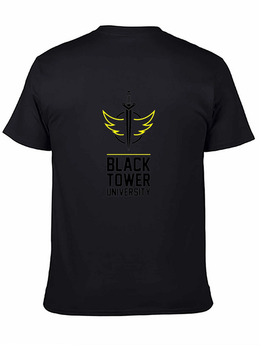 Black Tower University Graphic T-Shirt