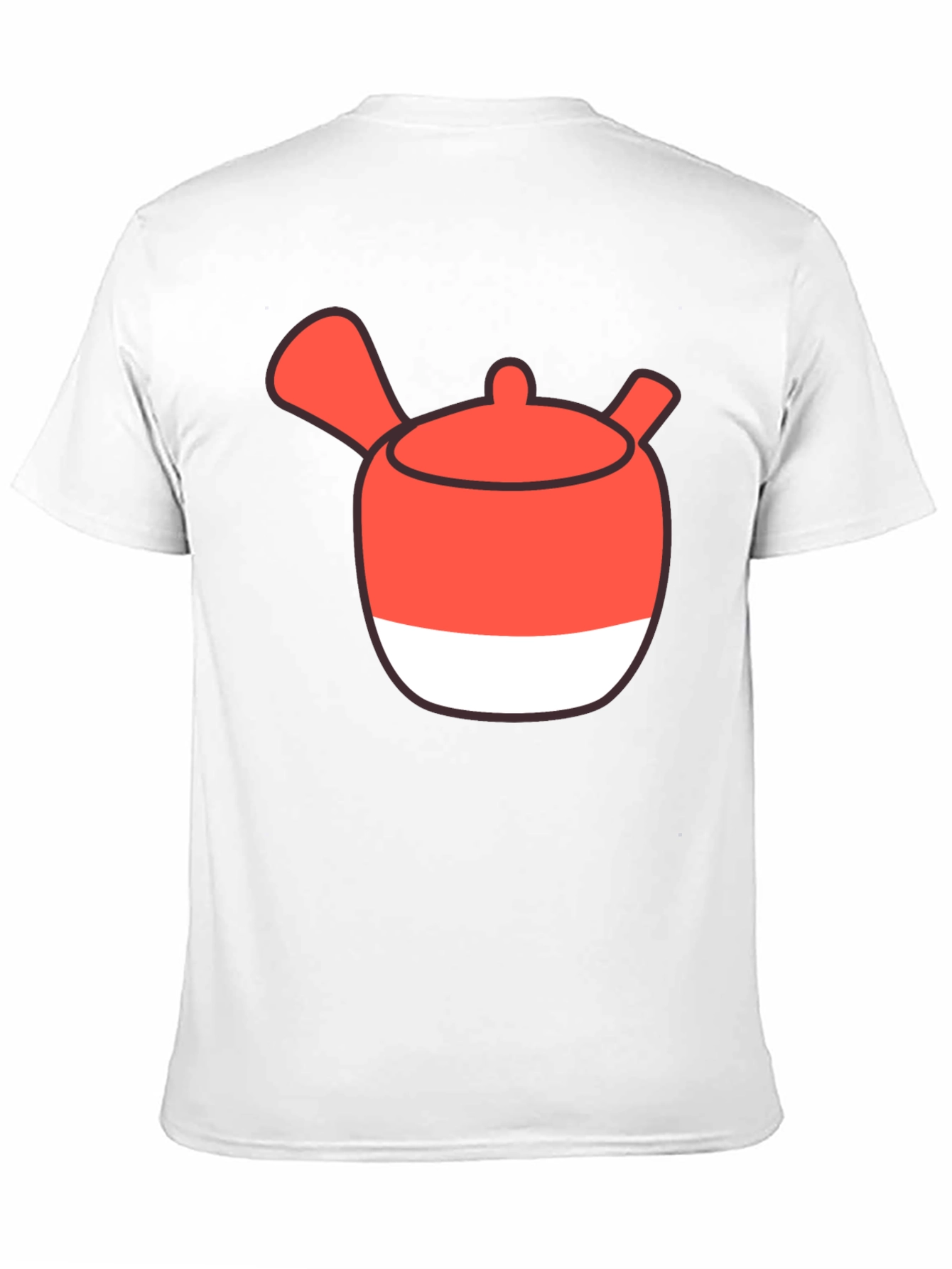 Whimsical Tea Pot Graphic Tee - Casual Black T-Shirt