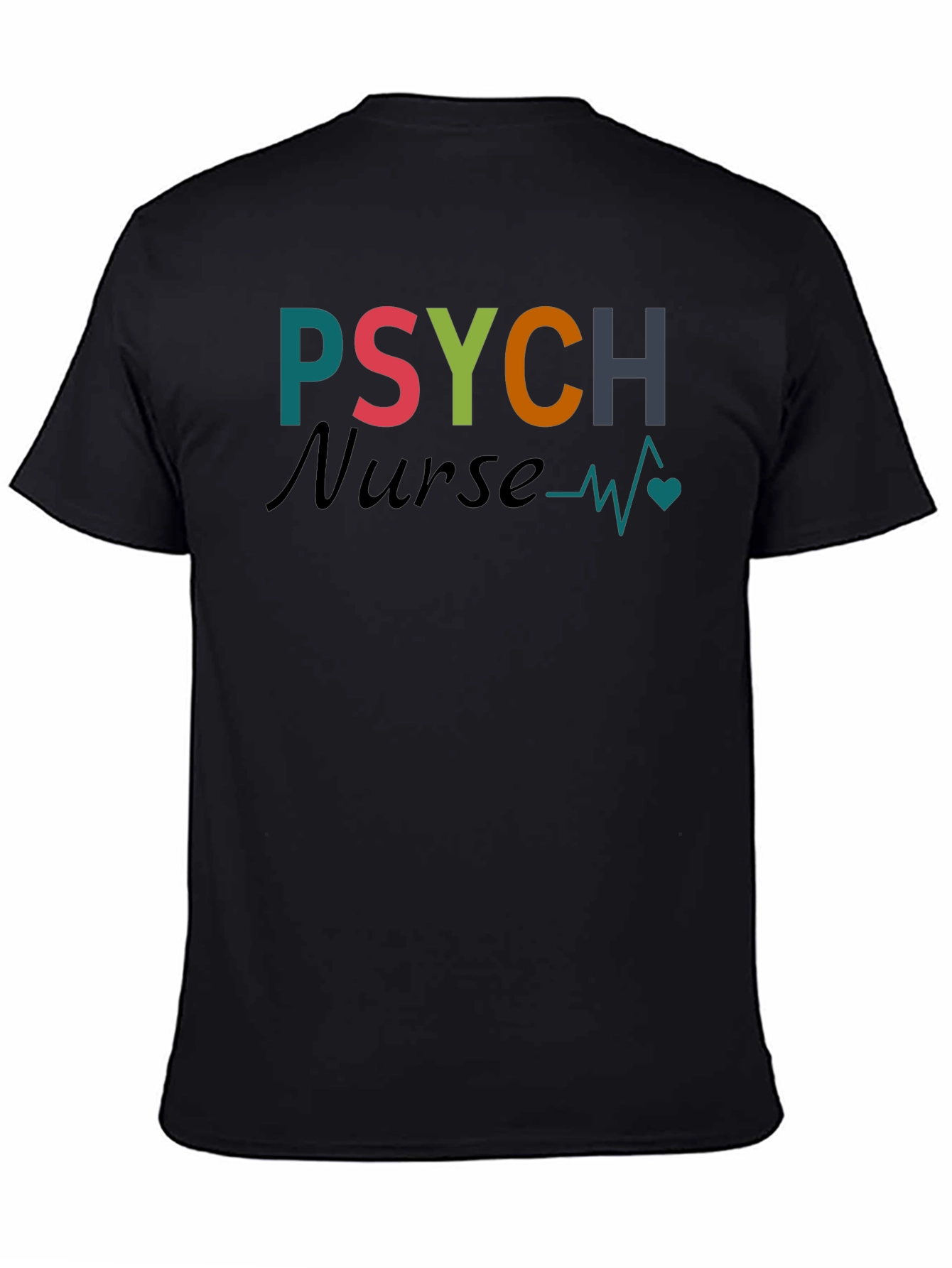 Psych Nurse T-Shirt: Heartbeat Design