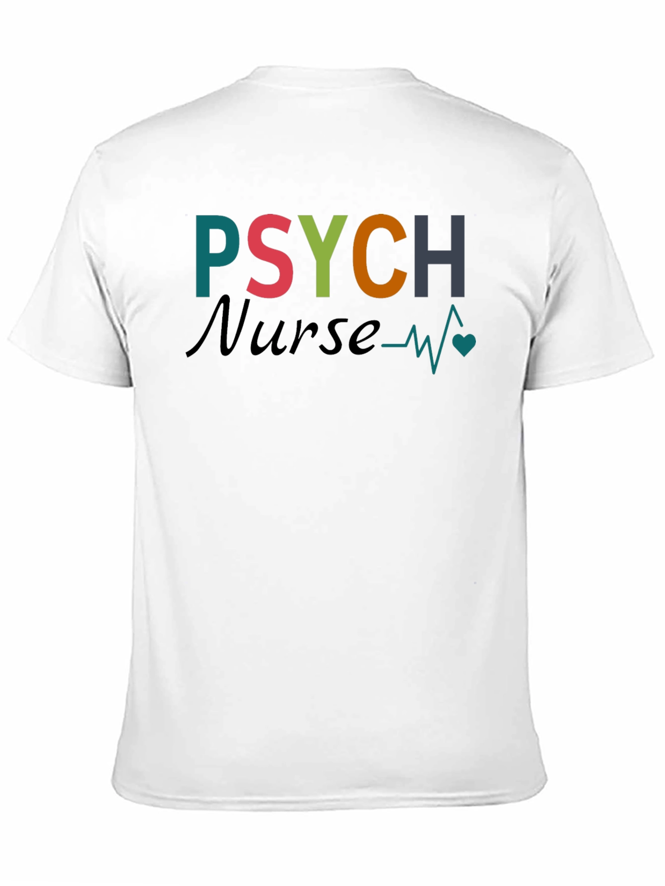 Psych Nurse T-Shirt: Heartbeat Design