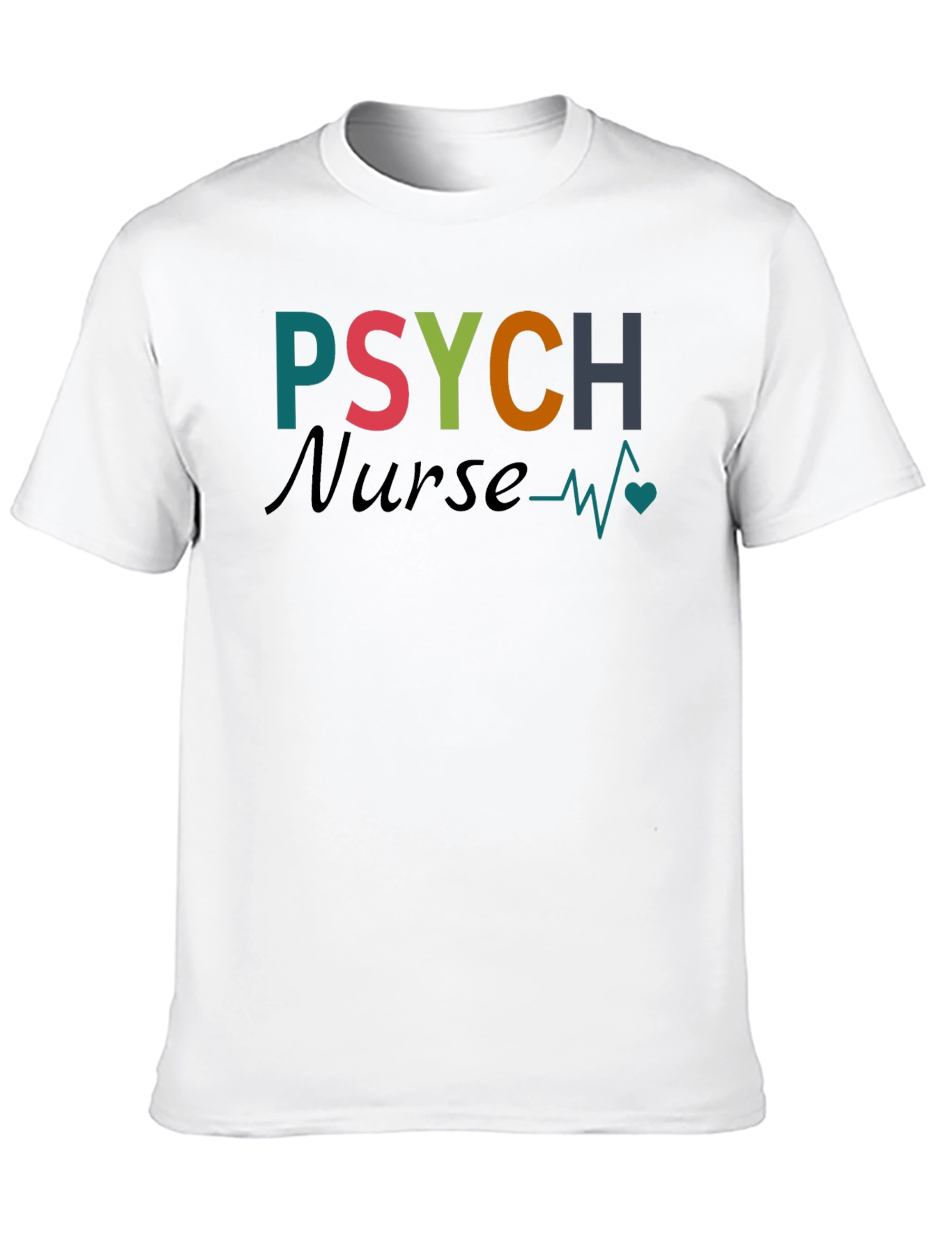 Psych Nurse T-Shirt: Heartbeat Design