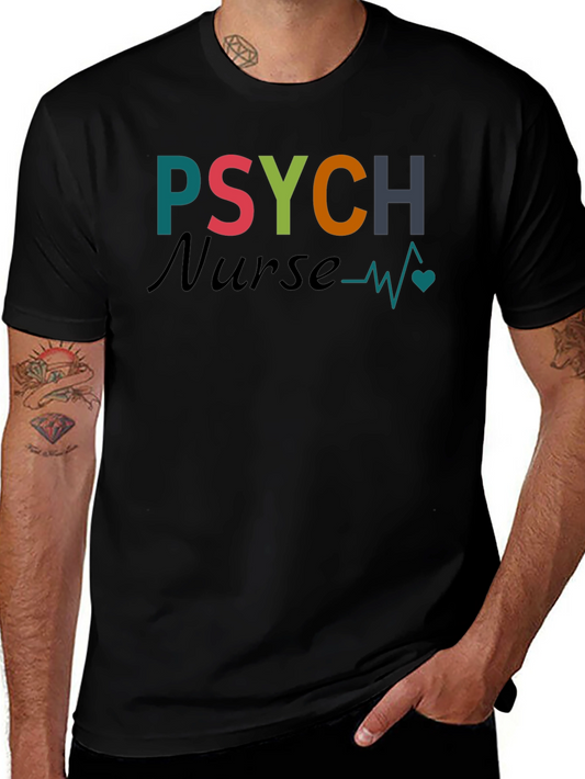 Psych Nurse T-Shirt: Heartbeat Design