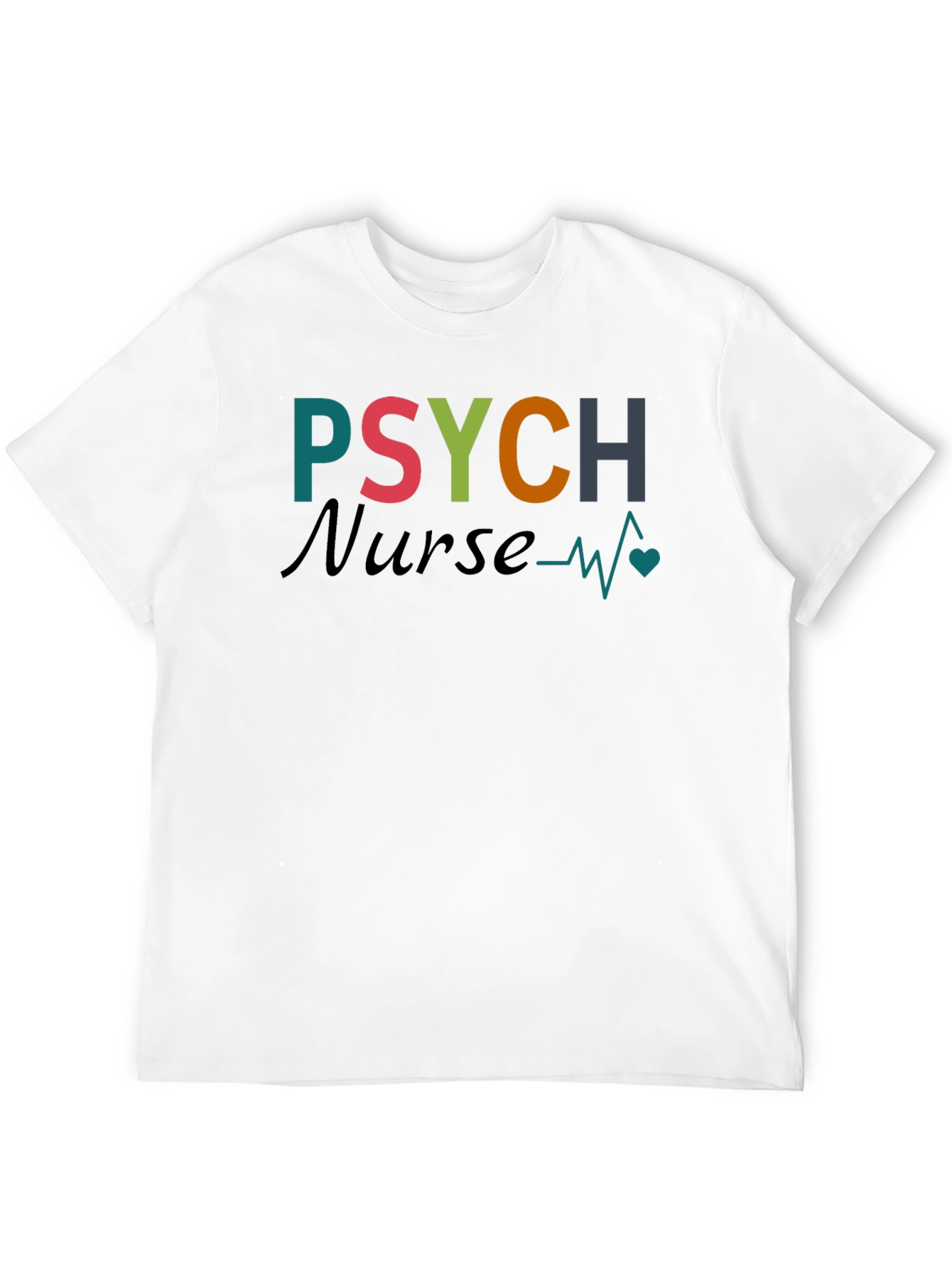 Psych Nurse T-Shirt: Heartbeat Design