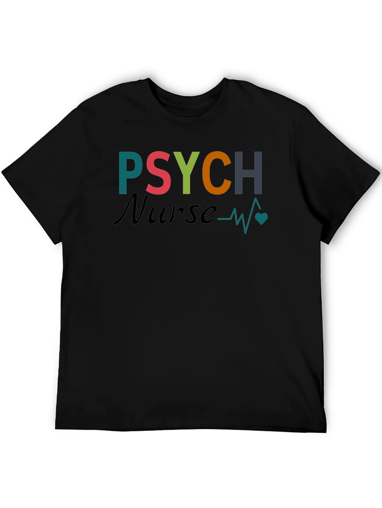 Psych Nurse T-Shirt: Heartbeat Design