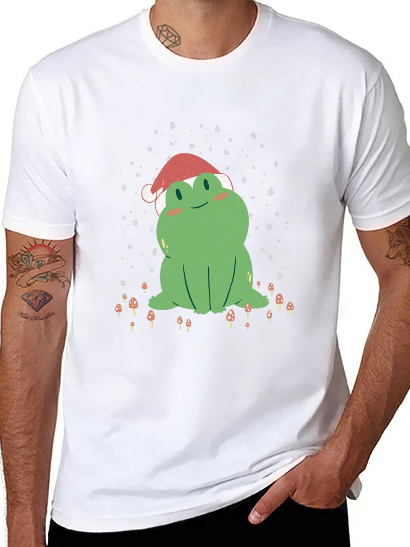 Festive Frog Tee: Holiday Cheer