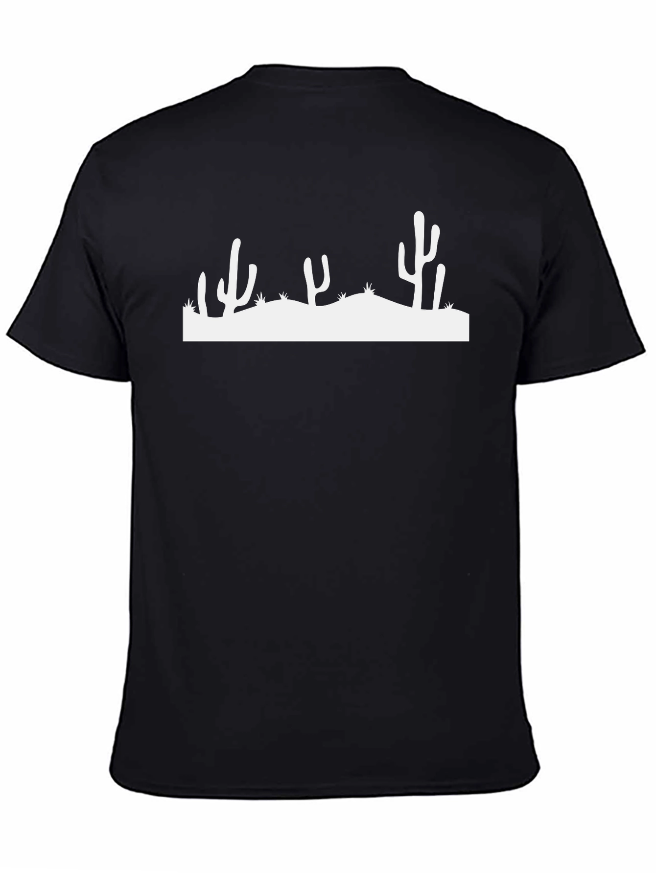 Cactus Silhouette Graphic T-Shirt - Black