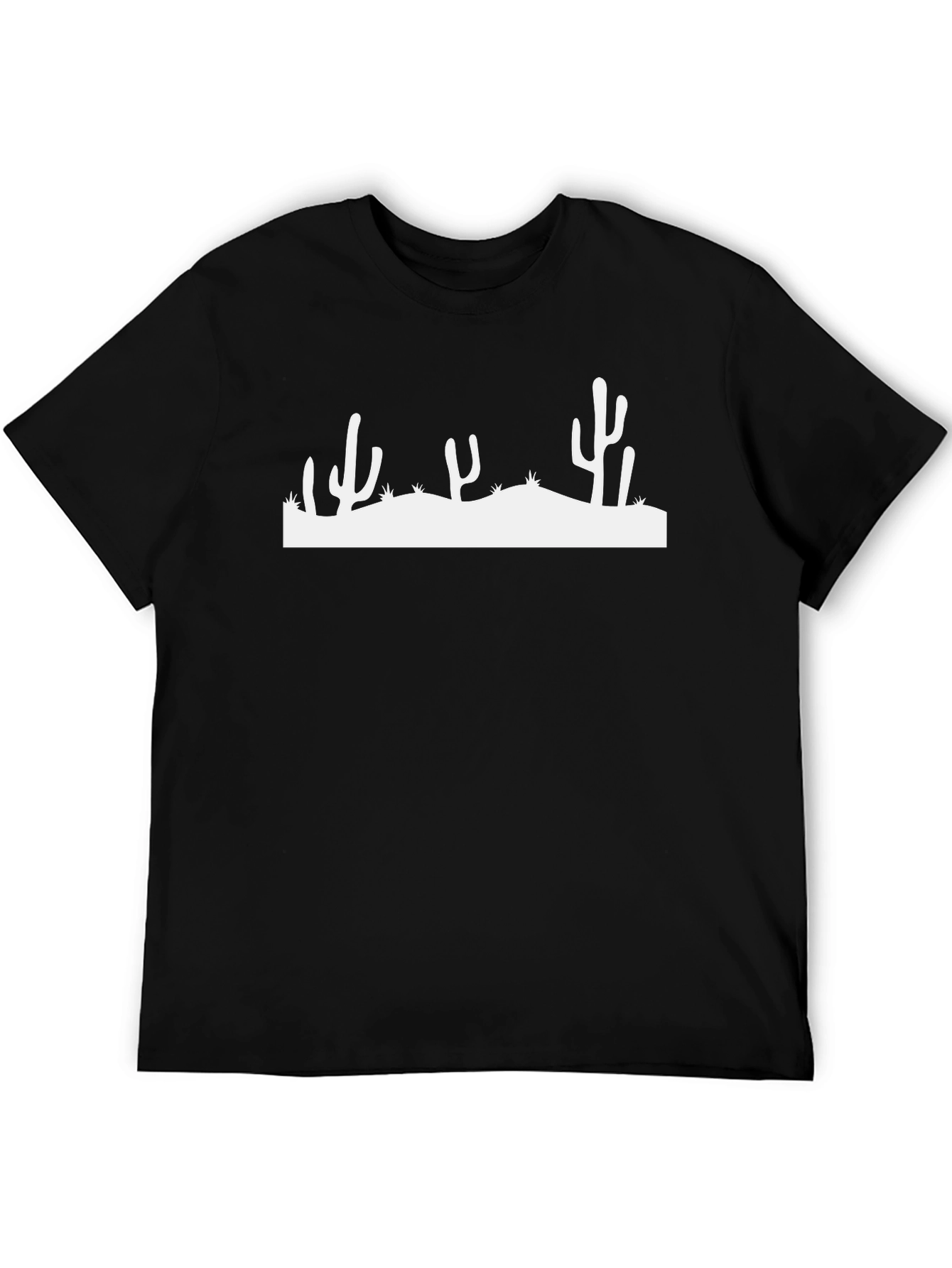 Cactus Silhouette Graphic T-Shirt - Black