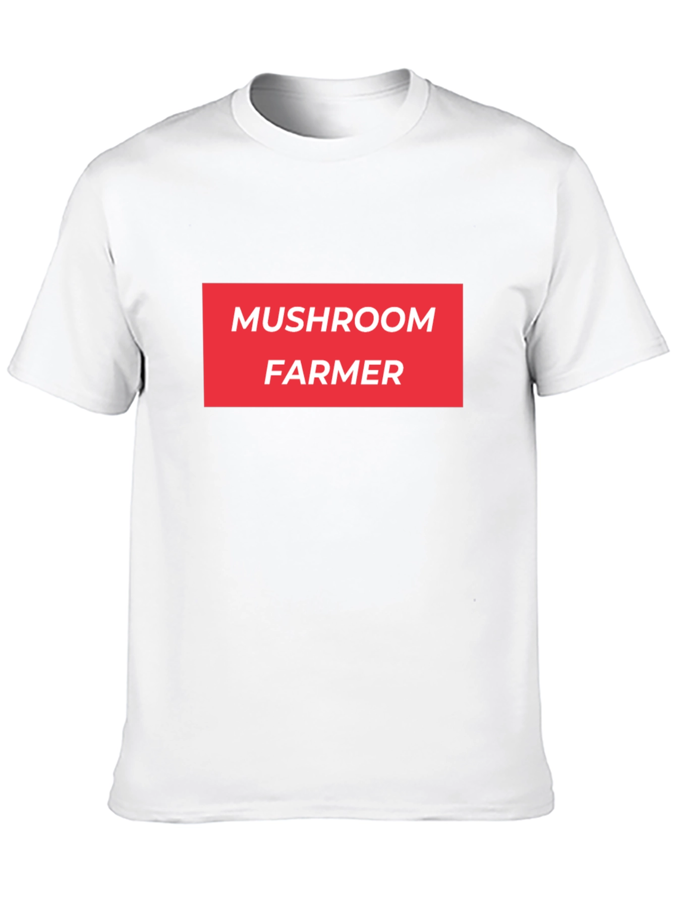 Mushroom Farmer Graphic Tee - Bold Red Text