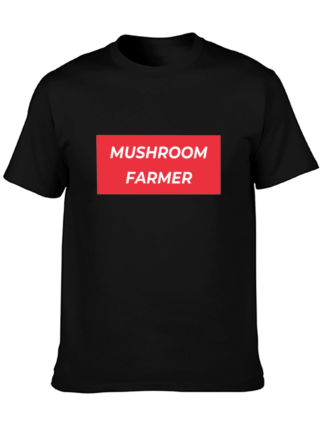 Mushroom Farmer Graphic Tee - Bold Red Text
