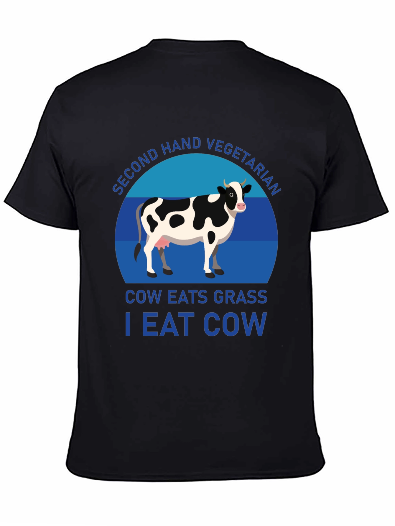 Second-Hand Vegetarian Cow Graphic T-Shirt
