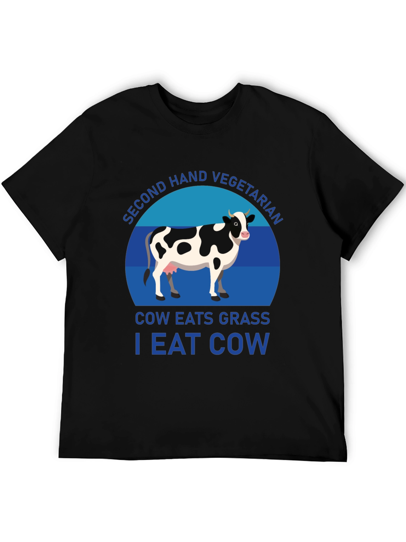 Second-Hand Vegetarian Cow Graphic T-Shirt
