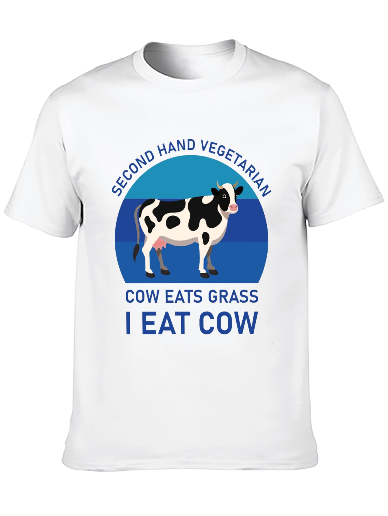 Second-Hand Vegetarian Cow Graphic T-Shirt