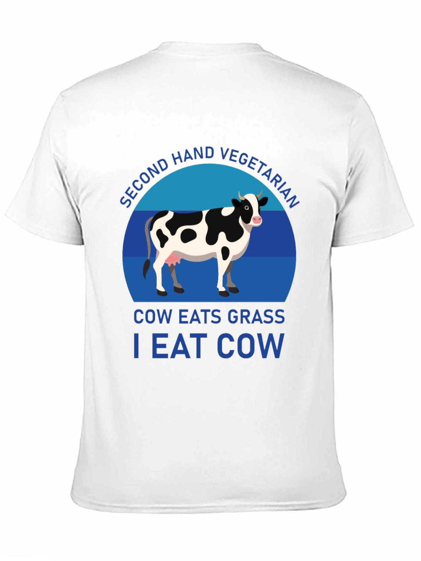 Second-Hand Vegetarian Cow Graphic T-Shirt