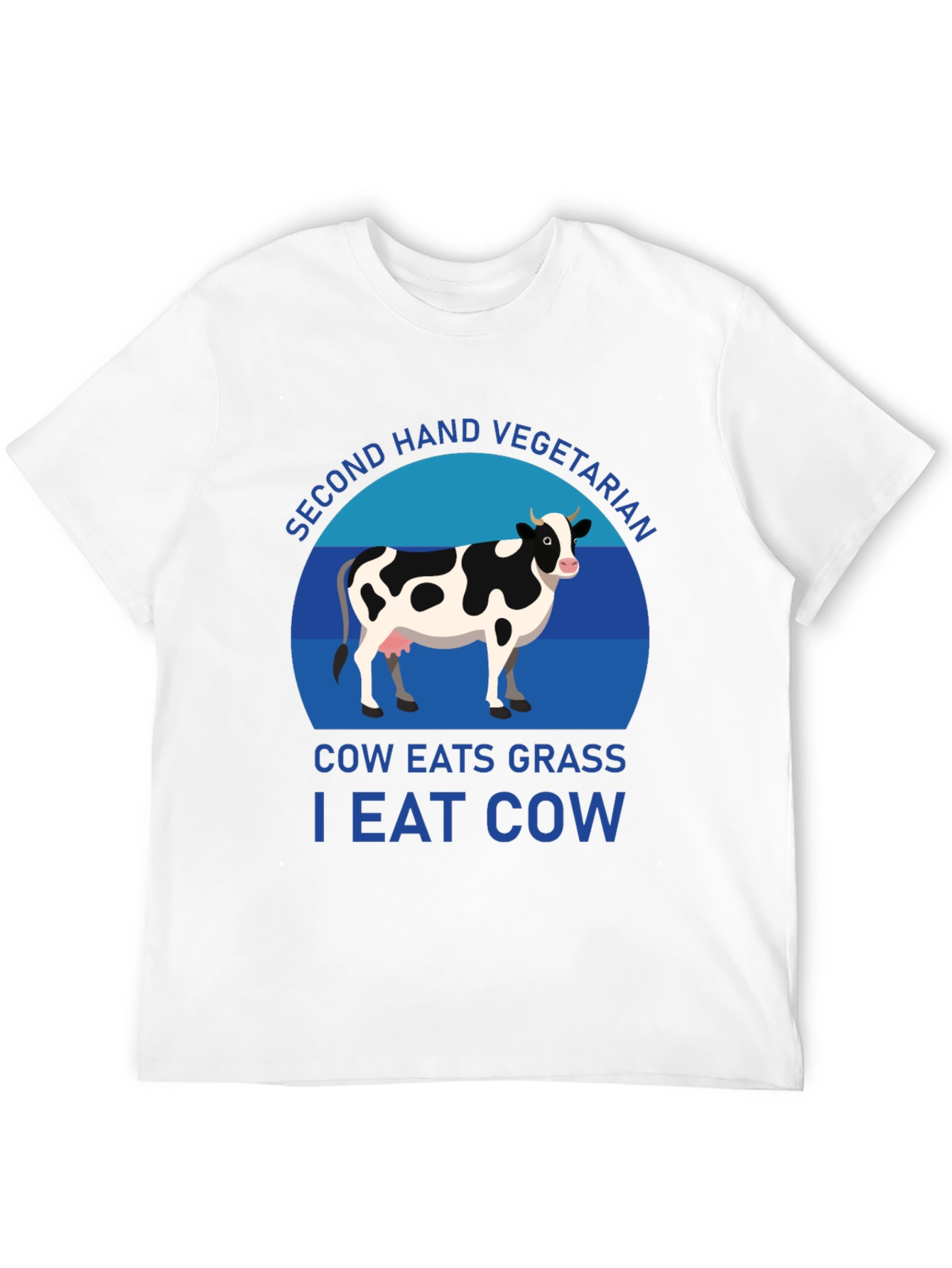Second-Hand Vegetarian Cow Graphic T-Shirt