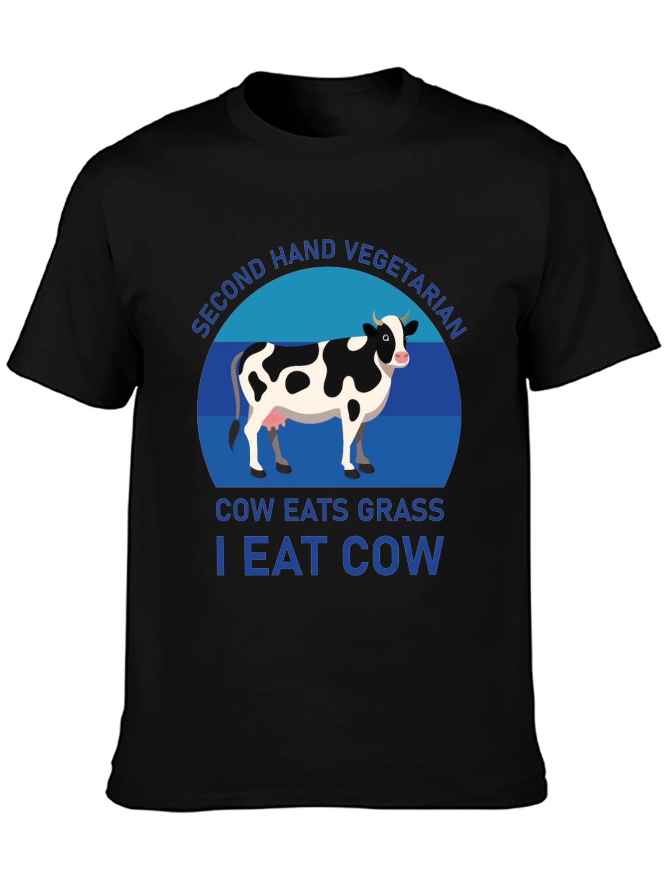 Second-Hand Vegetarian Cow Graphic T-Shirt