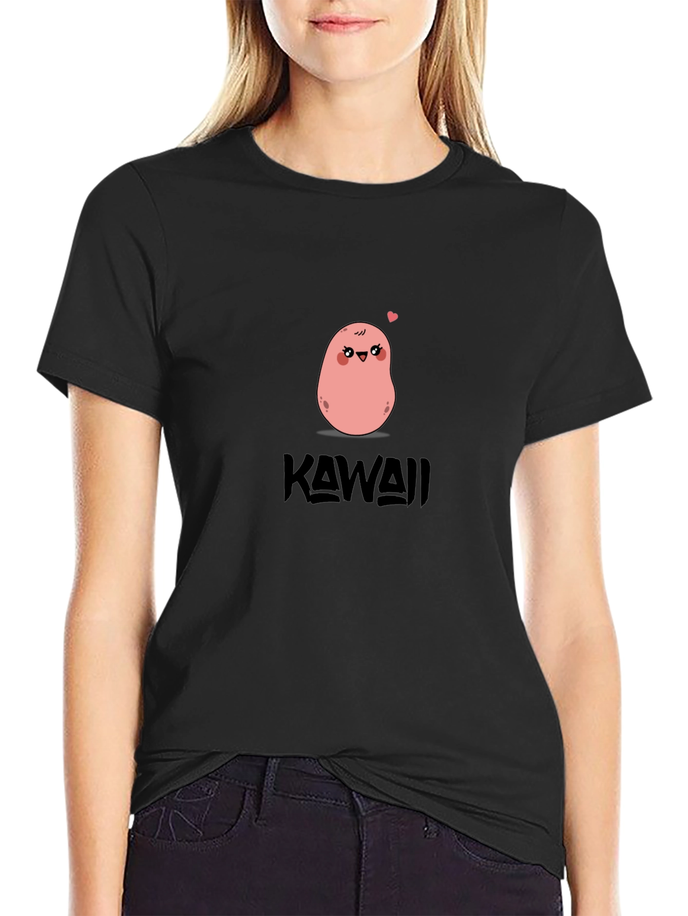 Kawaii Potato Black Tee