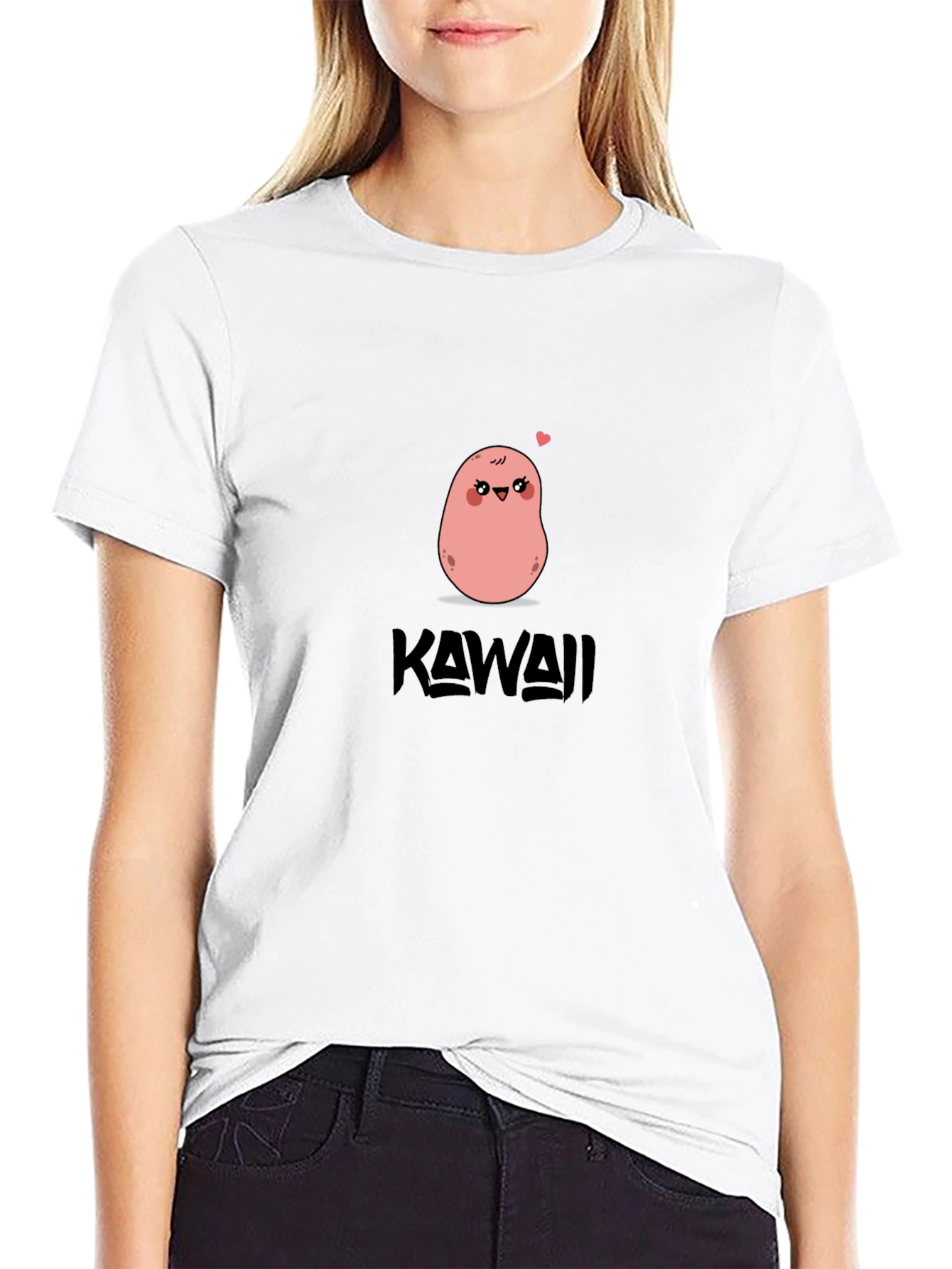 Kawaii Potato Black Tee