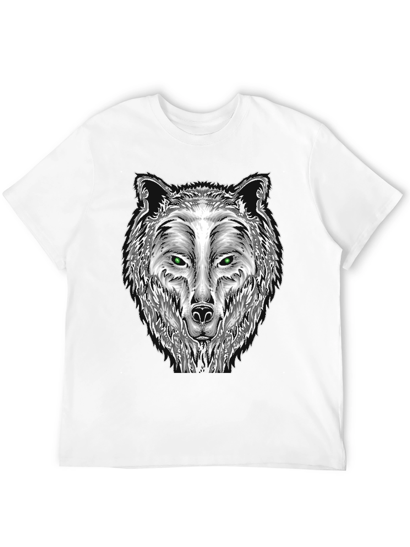 Black Wolf Graphic Tee - Mens Fashion