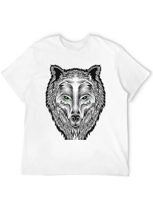 Black Wolf Graphic Tee - Mens Fashion