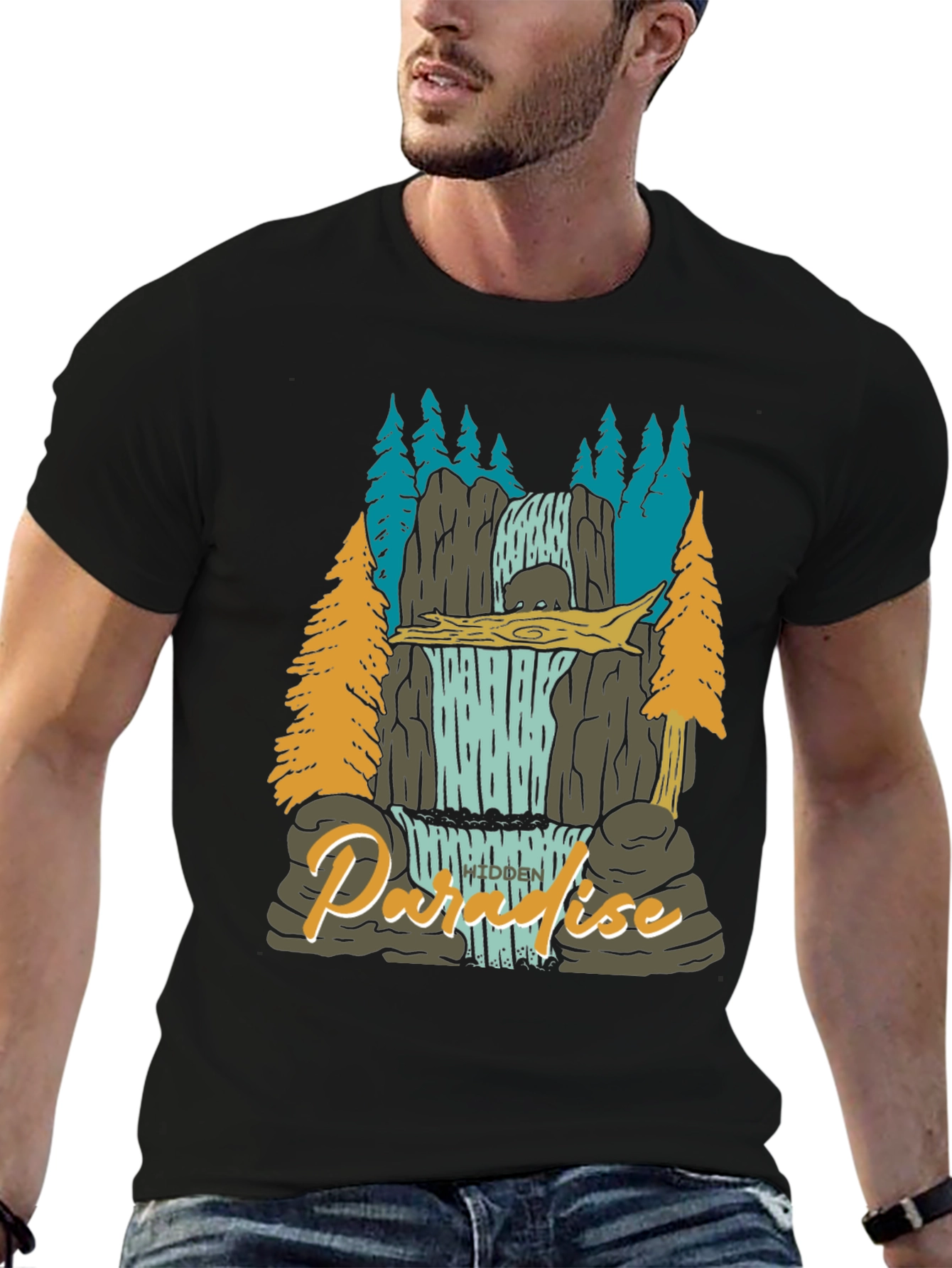 Paradise Falls Mens Graphic Tee
