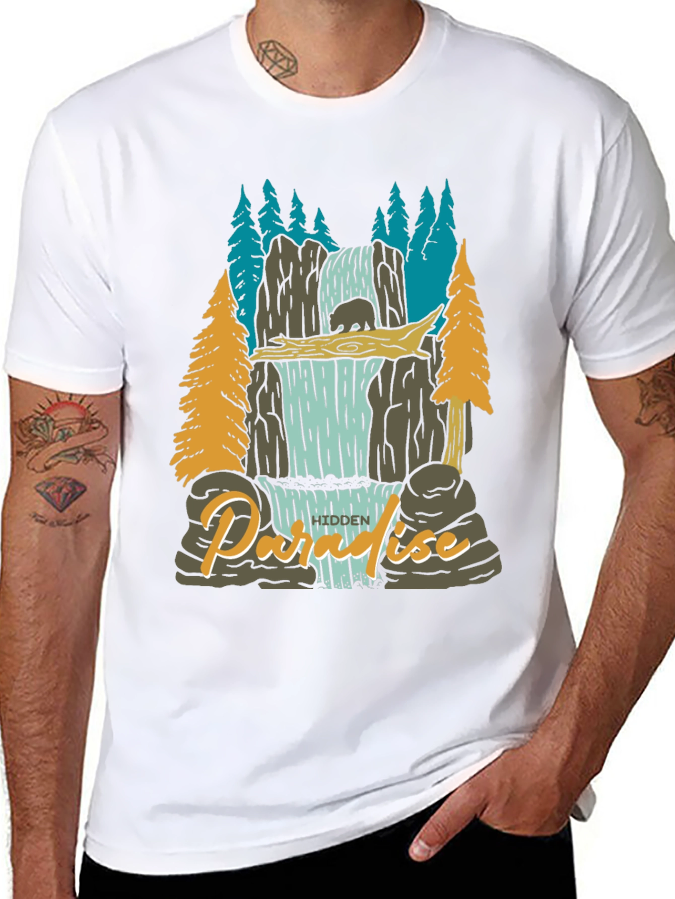 Paradise Falls Mens Graphic Tee