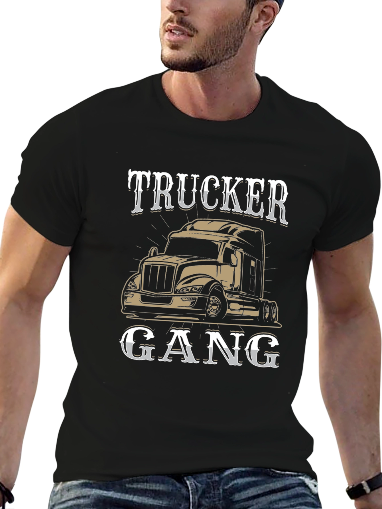 Trucker Gang T-Shirt - Bold Graphic Tee