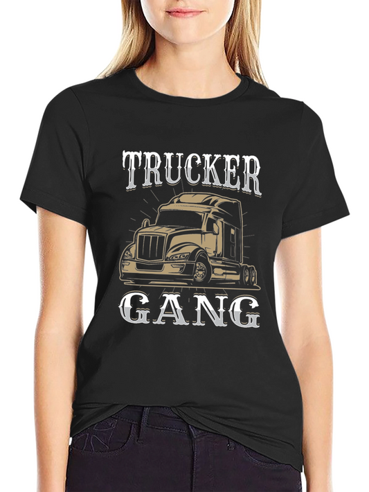 Trucker Gang T-Shirt - Bold Graphic Tee