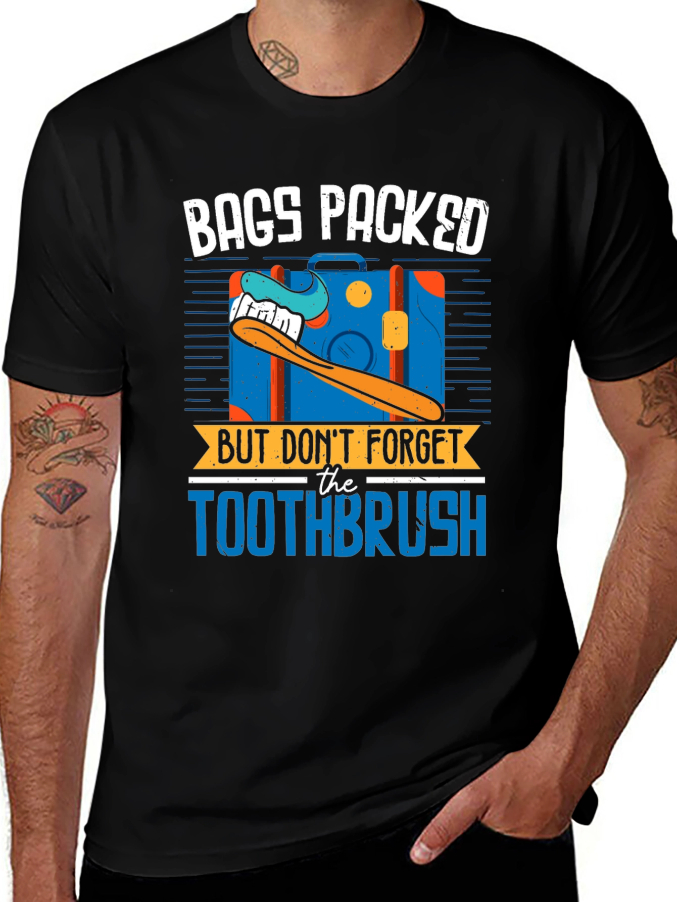 Bags Packed Toothbrush Graphic Tee