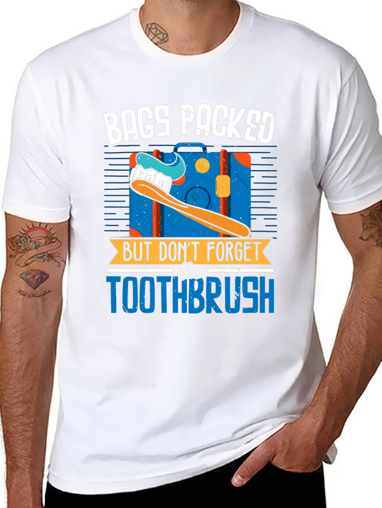 Bags Packed Toothbrush Graphic Tee