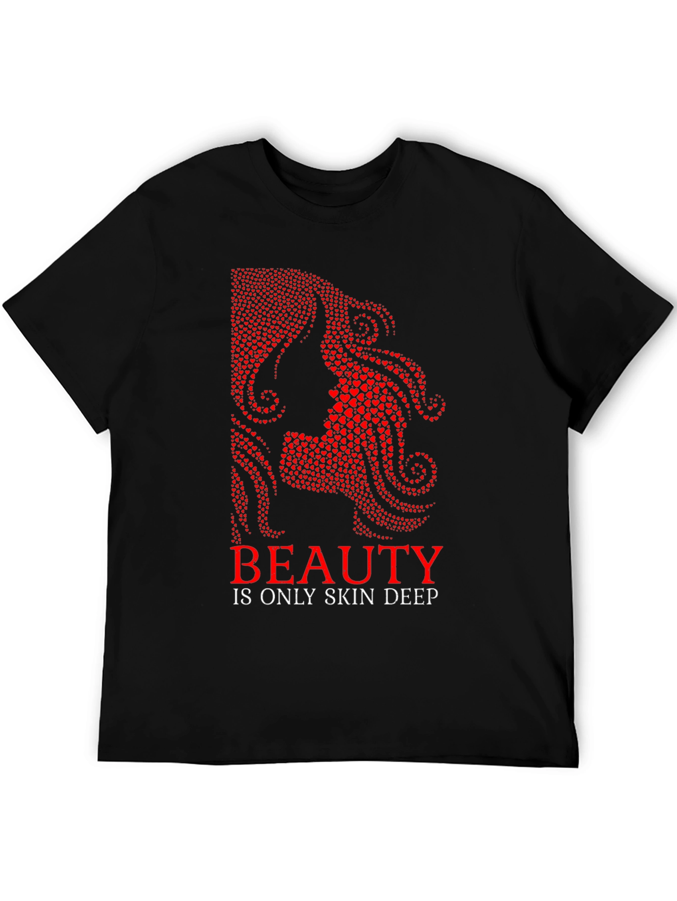 Beauty Skin Deep Heart Graphic Tee - Black