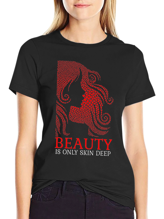 Beauty Skin Deep Heart Graphic Tee - Black