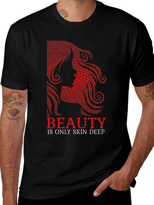 Beauty Skin Deep Heart Graphic Tee - Black