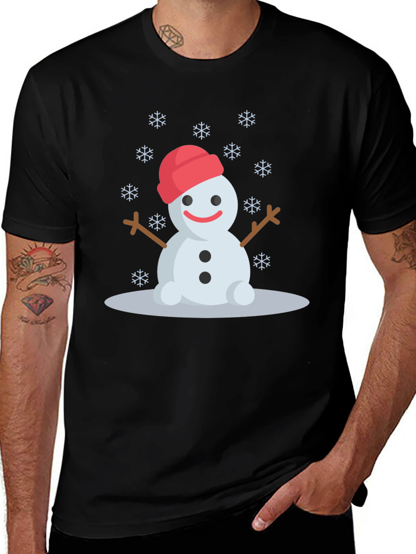 Festive Snowman Graphic Tee