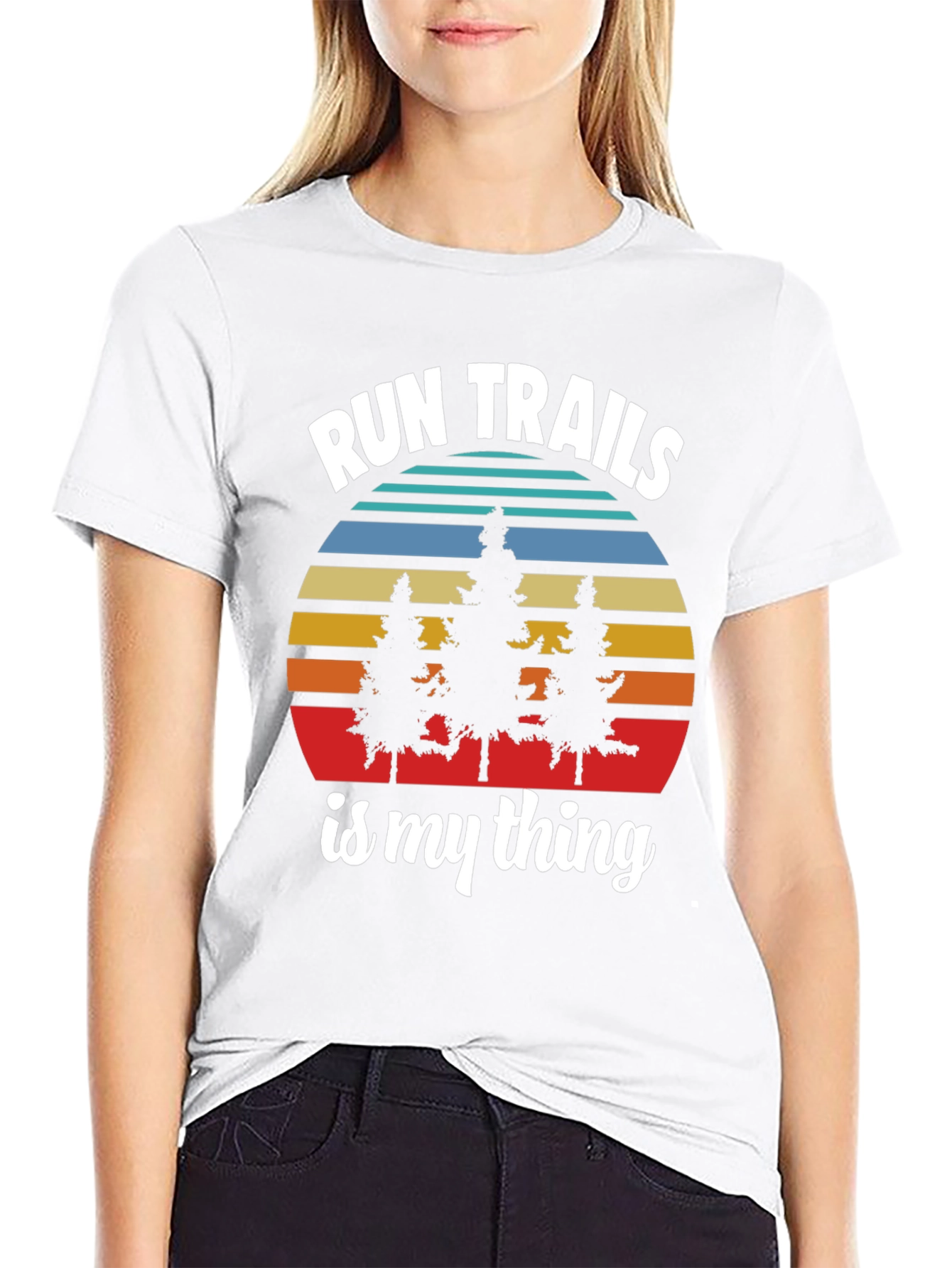 Run Trails Is My Thing Black T-Shirt