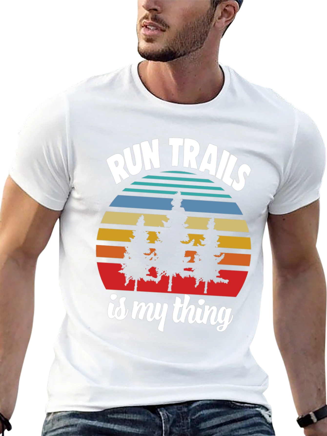 Run Trails Is My Thing Black T-Shirt