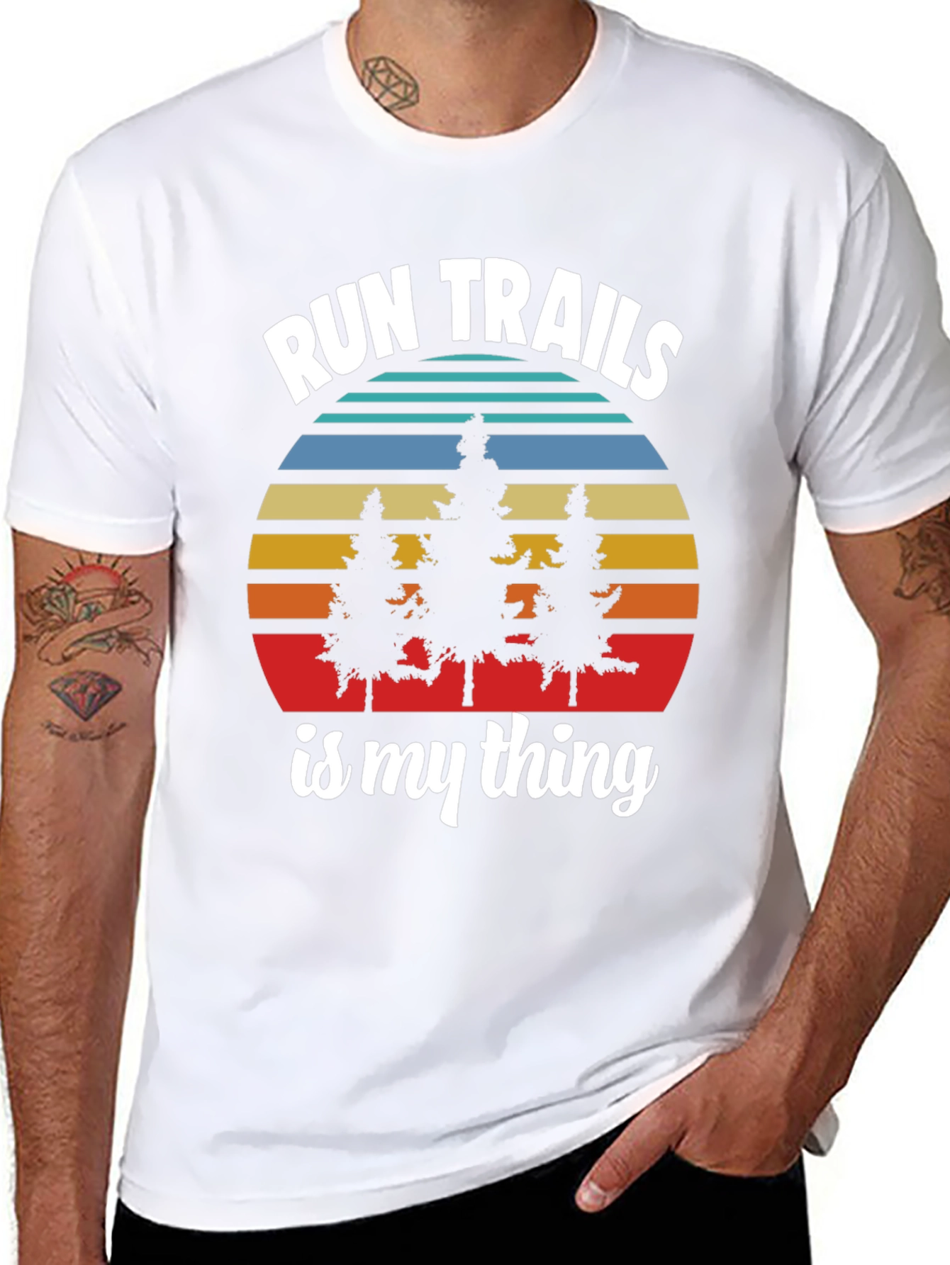 Run Trails Is My Thing Black T-Shirt