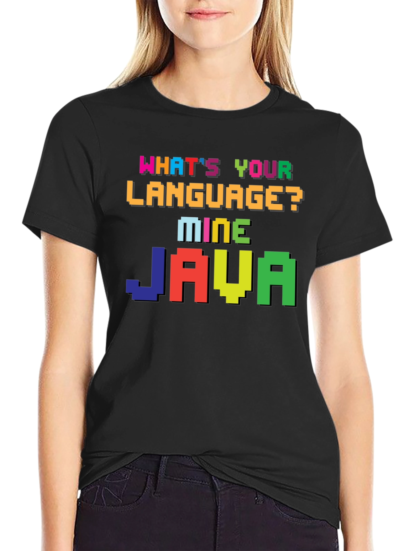 Whats Your Language? Mine Java T-Shirt Programmer Coder