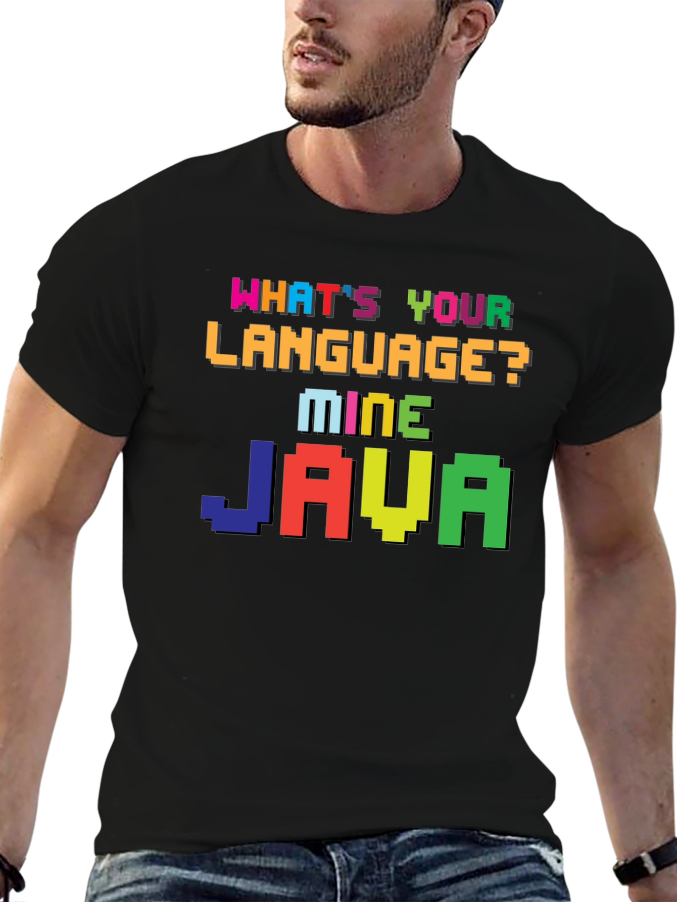 Whats Your Language? Mine Java T-Shirt Programmer Coder